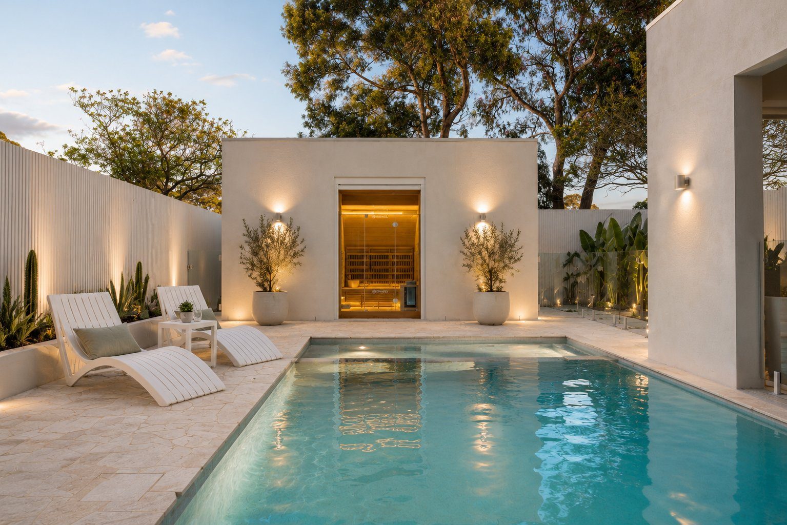 Spa and sauna wellness pavilion, Sydney