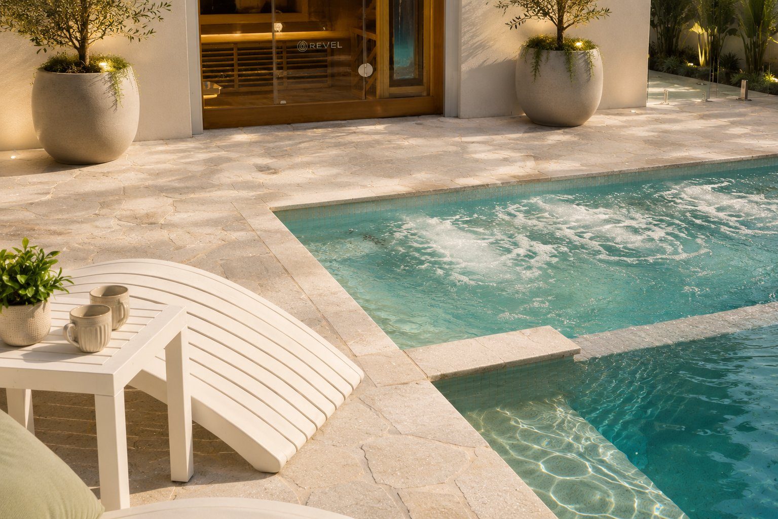 Modern home with integrated spa, Sydney